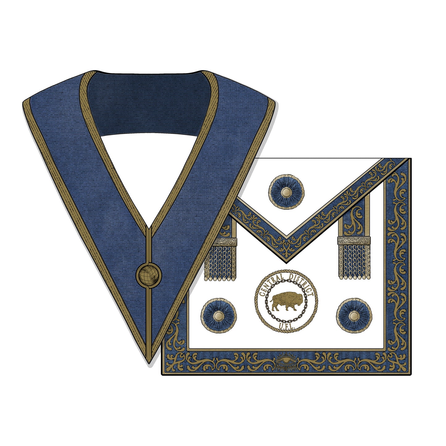 District Apron and Collar Set