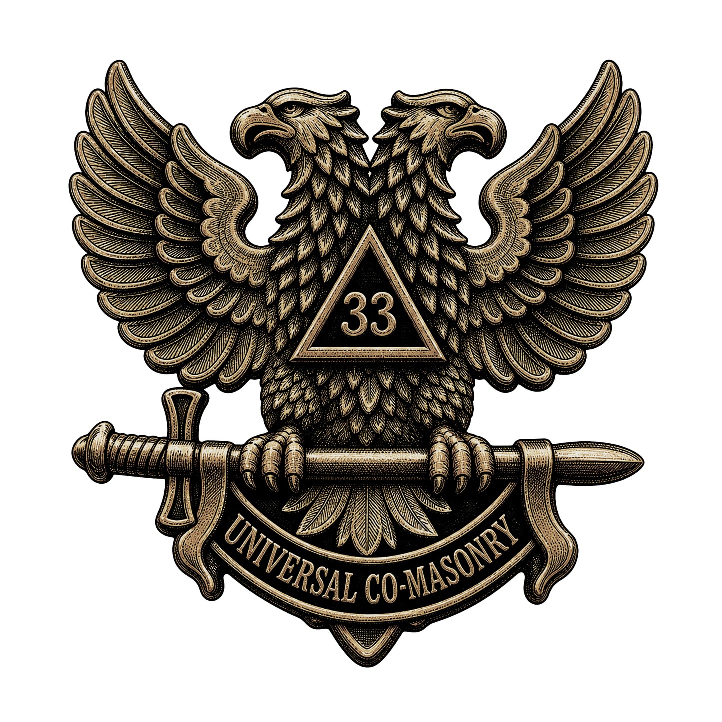 1.5" UCM Double Headed Eagle Lapel Pin
