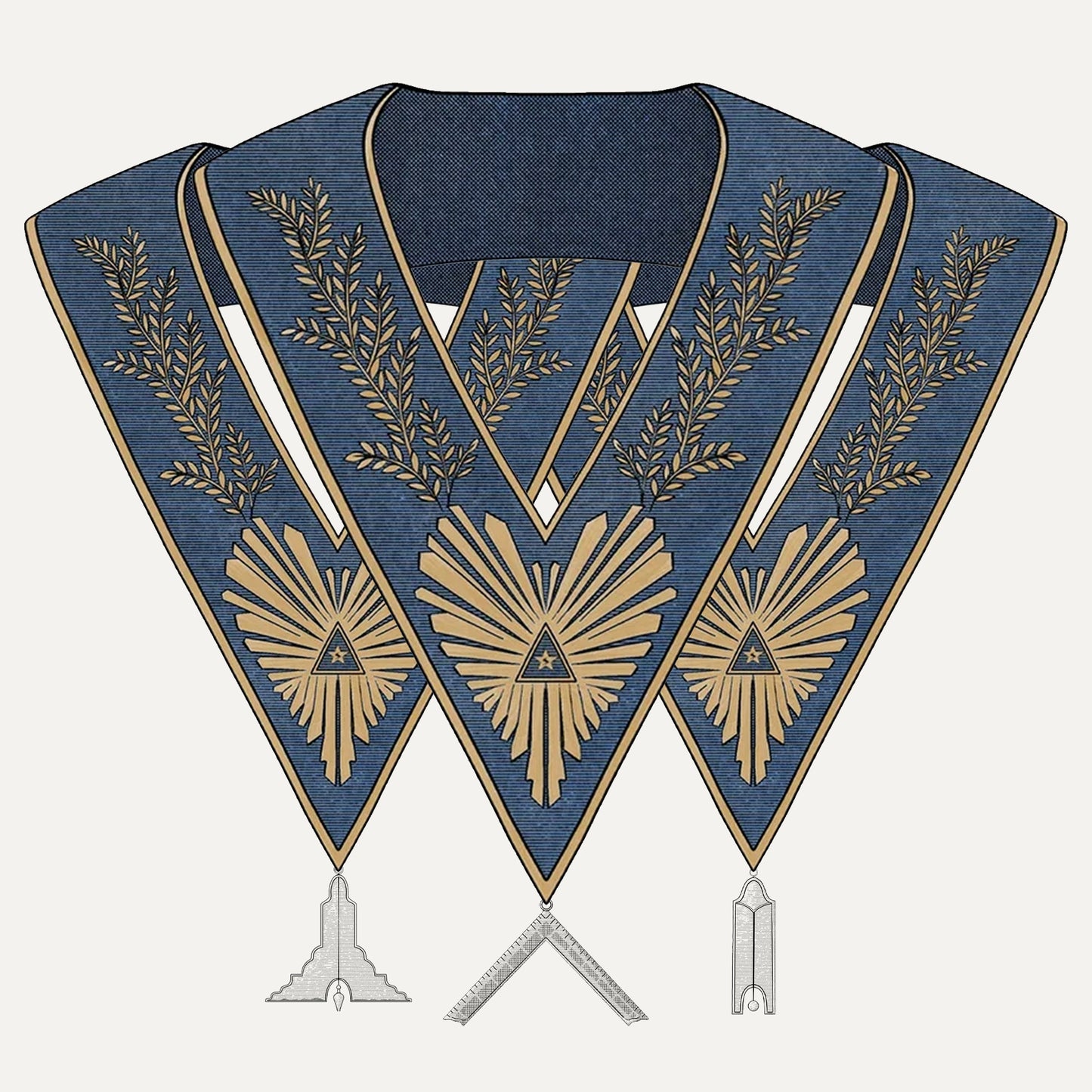 Symbolic Lodge Officer Collar and Jewel Set