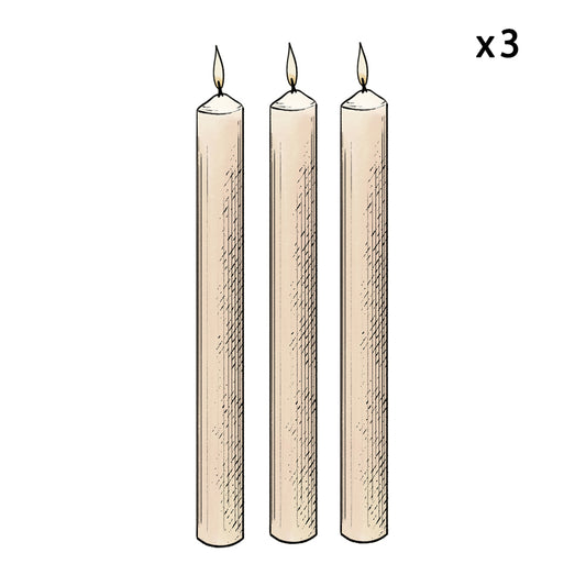 1" 51% Beeswax Candles (Set of 3)