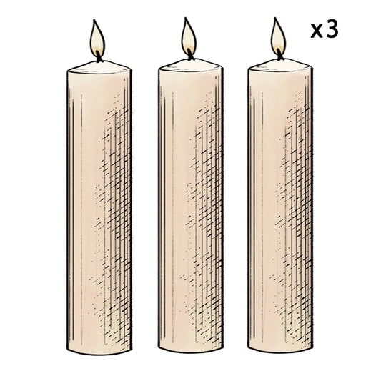 2" 51% Beeswax Candles (Set of 3)