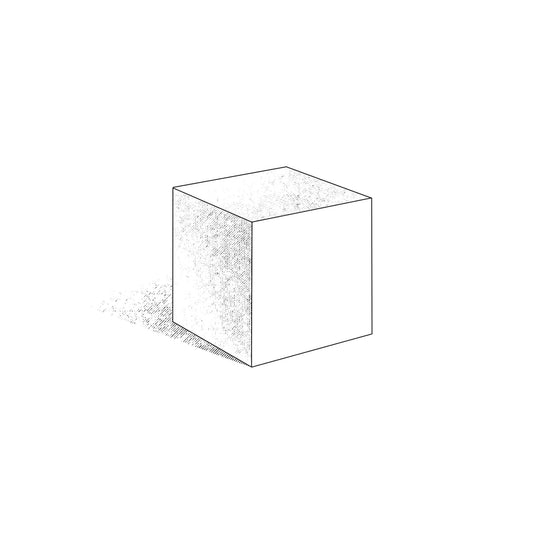 3" Masonic White Marble Stone Cube
