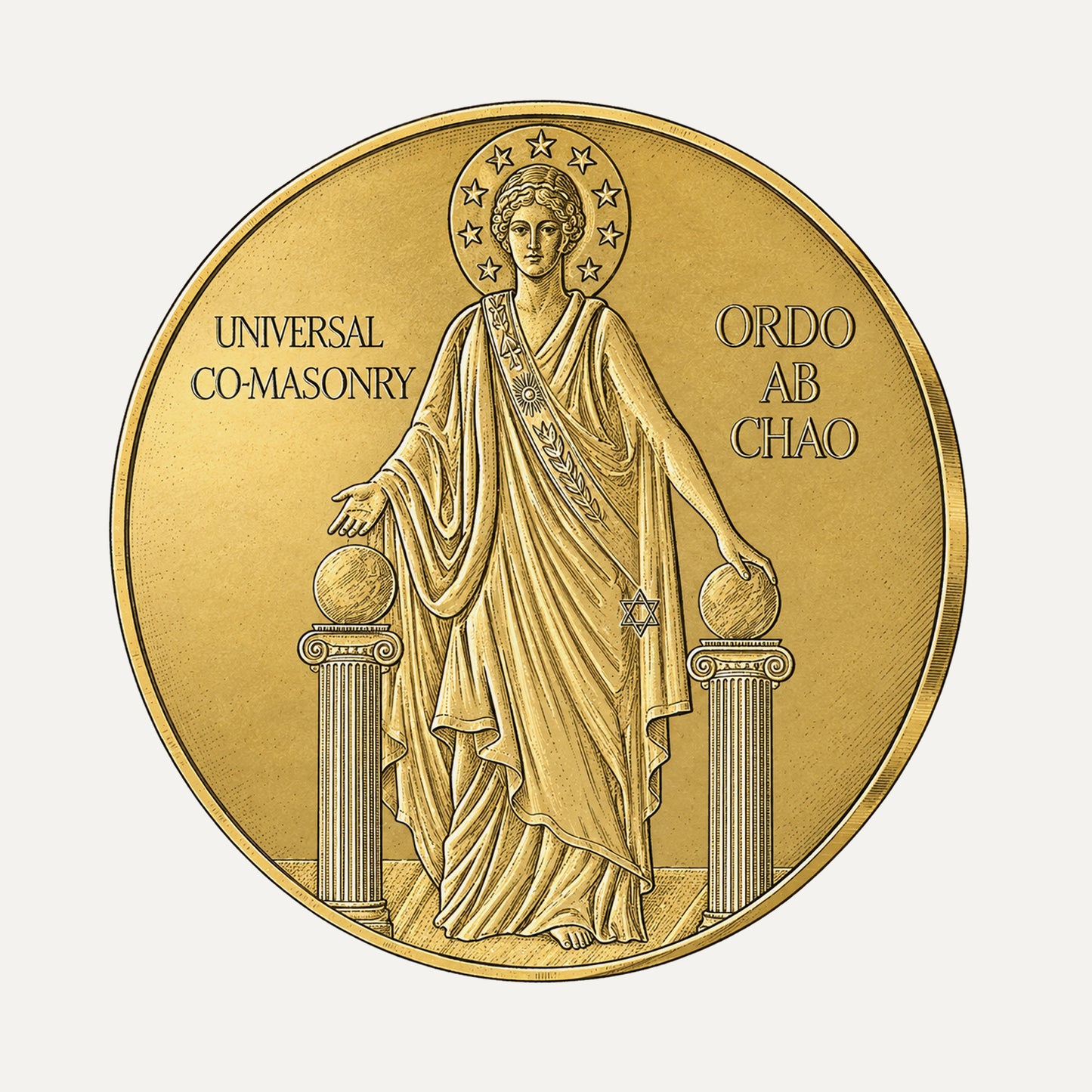 Co-Masonic Gold Commemorative Coin