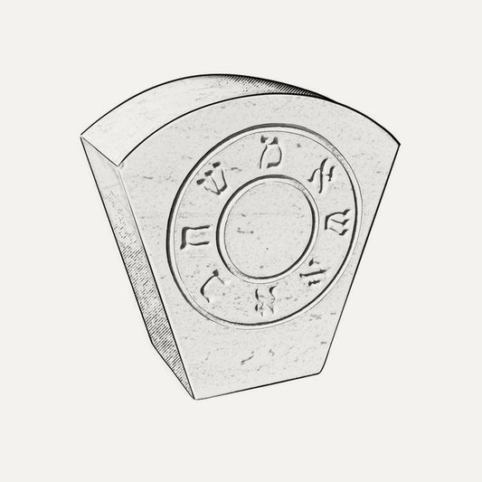 3" x 6" x 6" Marble Stone Masonic Keystone