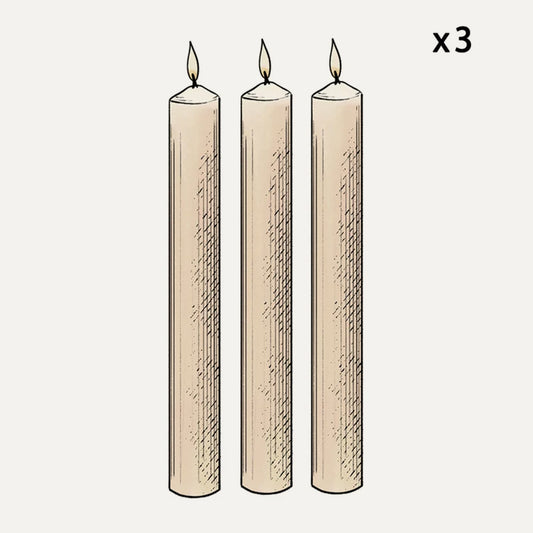 1 1/2" 51% Beeswax Candles (Set of 3)