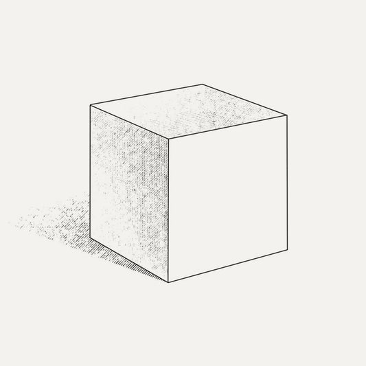 6" White Marble Stone Masonic Cube