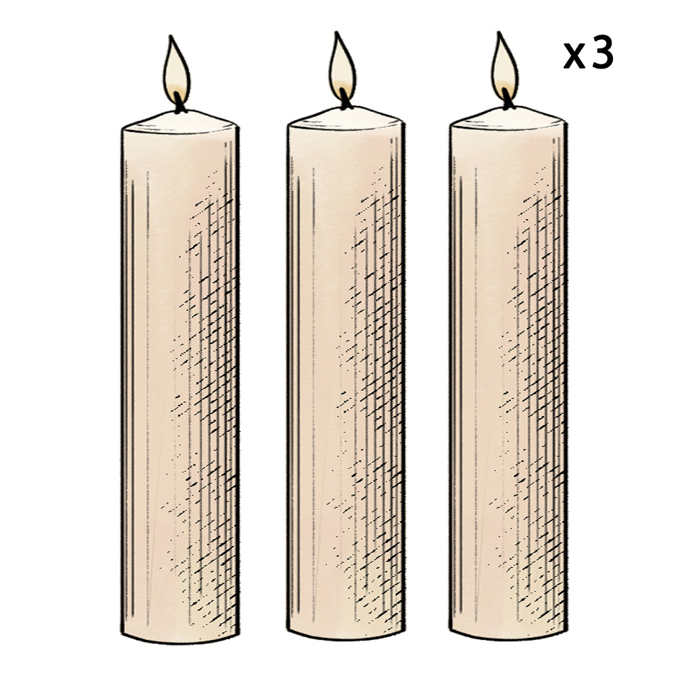 2" 51% Beeswax Candles (Set of 3)