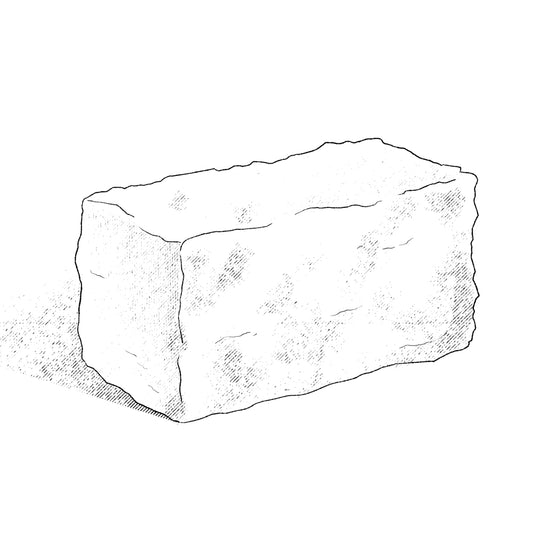 12" x 6" x 4" Marble Stone Rough Ashlar