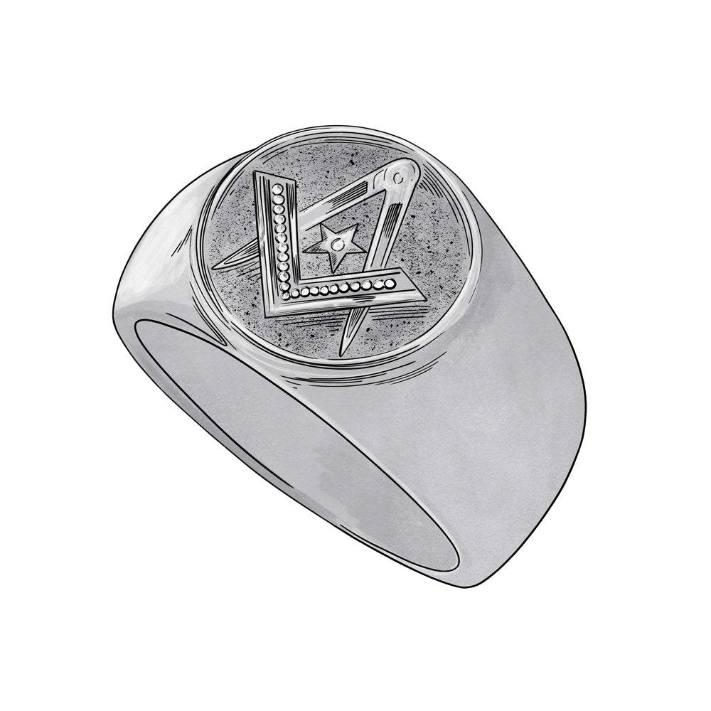 Universal Co-Masonry Silver Ring