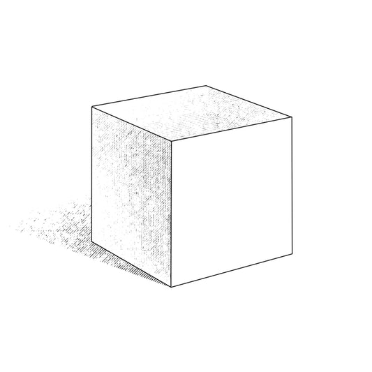 6" White Marble Stone Masonic Cube